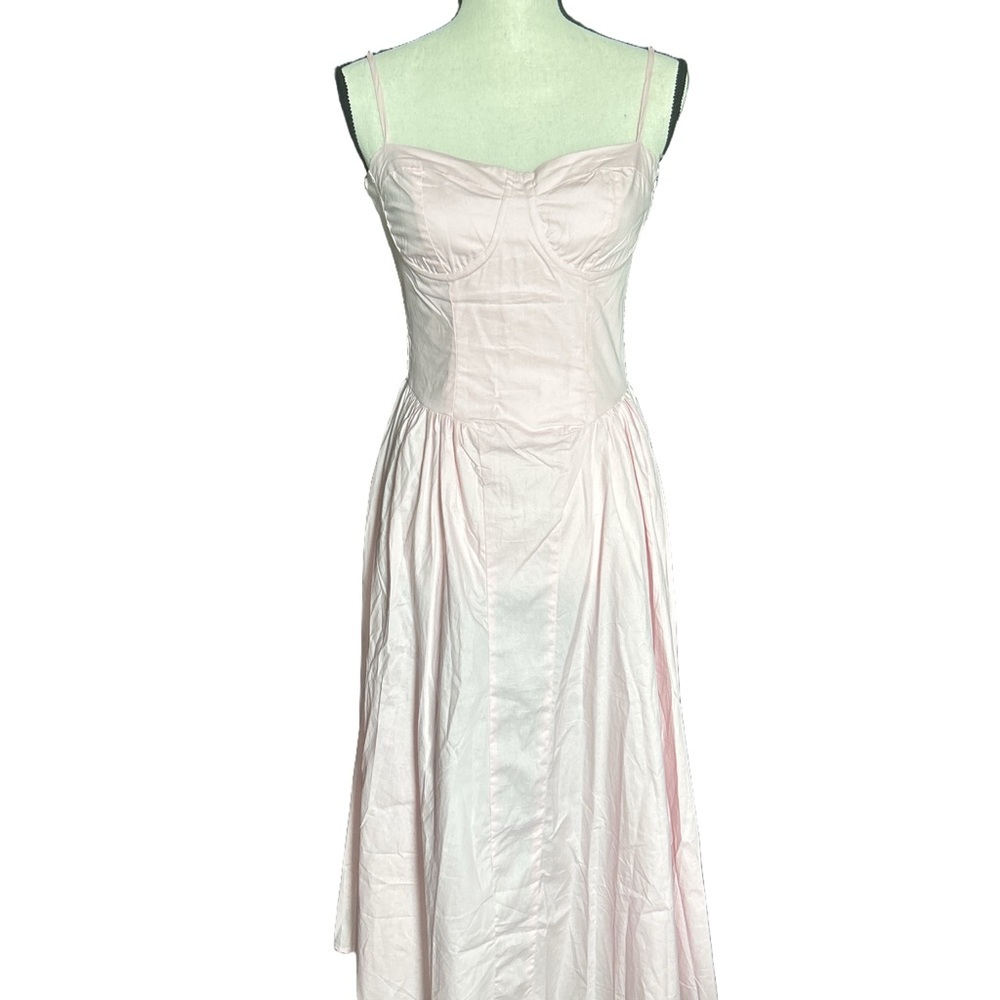 🎉NWT. Showpo Pink Pleated Midi Dress for Prom - Picture 7 of 8